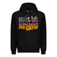 Black Nursing In My Heart Premium Hoodie - FaDigitalArtStudio