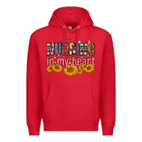 Red Nursing In My Heart Premium Hoodie - FaDigitalArtStudio