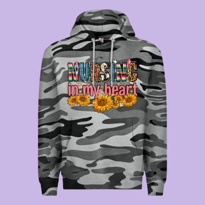Nursing In My Heart Premium Hoodie Designed By Fadigitalartstudio