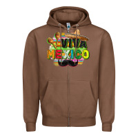 Chestnut Viva Mexico Zipper Hoodie - FaDigitalArtStudio