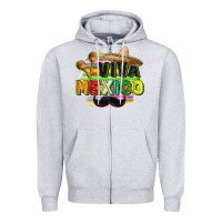Heather Grey Viva Mexico Zipper Hoodie - FaDigitalArtStudio