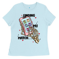 Baby Blue finding my match Ladies Tee - MaliasSmallBusiness