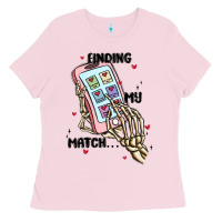 Bubblegum Pink finding my match Ladies Tee - MaliasSmallBusiness