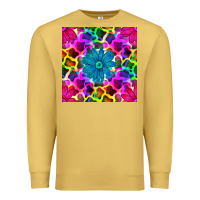 Antique Gold neon cowhide with flower seamless pattern Premium Sweatshirt - BundleAndBundleShop