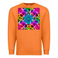 Carrot neon cowhide with flower seamless pattern Premium Sweatshirt - BundleAndBundleShop