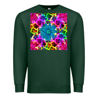 Sports Green neon cowhide with flower seamless pattern Premium Sweatshirt - BundleAndBundleShop