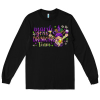 Black Mardi Gras Day Nurse Long Sleeve Tee - NancyCooperArtShop