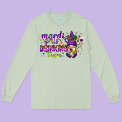 Mardi Gras Day Nurse Long Sleeve Tee Designed By Nancycooperartshop