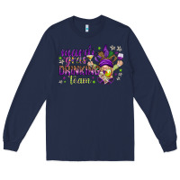 Navy Mardi Gras Day Nurse Long Sleeve Tee - NancyCooperArtShop