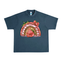 Midnight Navy strawberry rainbow Urban Heavy Tee - BarkalooDesign