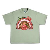 Oil Green strawberry rainbow Urban Heavy Tee - BarkalooDesign