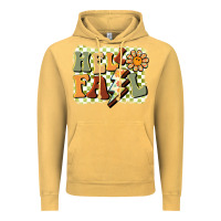 Vintage Mustard groovy hello fall Vintage Hoodie - BarkalooDesign