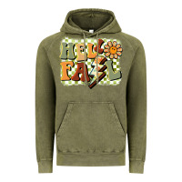 Vintage Olive groovy hello fall Vintage Hoodie - BarkalooDesign