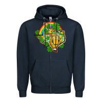 Navy Texas St. Patrick's Day Zipper Hoodie - OliviaCreatesArt