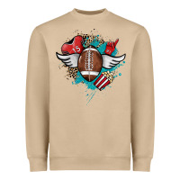 Mushroom Football ball leopard glitter Heavyweight Sweatshirt - HowdyJamesFarm