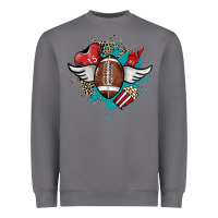 Storm Football ball leopard glitter Heavyweight Sweatshirt - HowdyJamesFarm