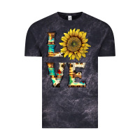 Cloud Black western love with sunflower Vintage Tee - Artiststas