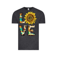 Vintage Black western love with sunflower Vintage Tee - Artiststas