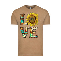 Vintage Coffee western love with sunflower Vintage Tee - Artiststas