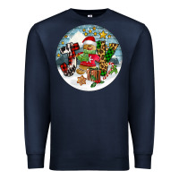 Navy Joy gingerbread Premium Sweatshirt - FaDigitalArtStudio