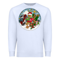 White Joy gingerbread Premium Sweatshirt - FaDigitalArtStudio