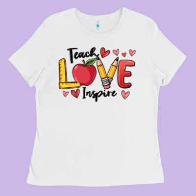 Teach Love Inspire Ladies Tee Designed By Maliassmallbusiness