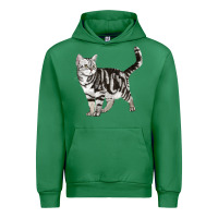 Emerald American Shorthair Cat Urban Hoodie - LillyAllenDesigns