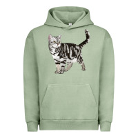 Pigment Oil Green American Shorthair Cat Urban Hoodie - LillyAllenDesigns