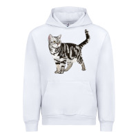 White American Shorthair Cat Urban Hoodie - LillyAllenDesigns