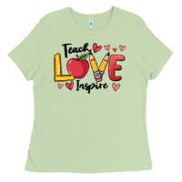 Matcha teach love inspire Ladies Tee - MaliasSmallBusiness