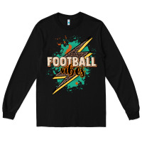 Black Football vibes Long Sleeve Tee - NancyCooperArtShop