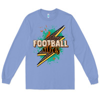 Colony Blue Football vibes Long Sleeve Tee - NancyCooperArtShop