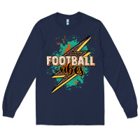 Navy Football vibes Long Sleeve Tee - NancyCooperArtShop
