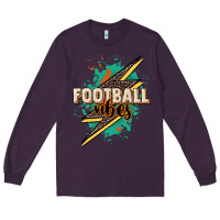 Plum Football vibes Long Sleeve Tee - NancyCooperArtShop