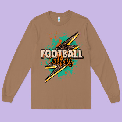 Football Vibes Long Sleeve Tee Designed By Nancycooperartshop
