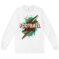 White Football vibes Long Sleeve Tee - NancyCooperArtShop