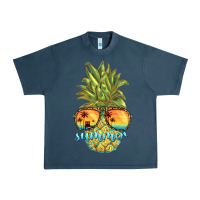 Midnight Navy pineapple summer Urban Heavy Tee - BarkalooDesign