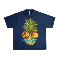 Navy pineapple summer Urban Heavy Tee - BarkalooDesign