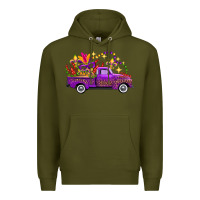 Army Green Mardi Gras Leopard Truck Premium Hoodie - FaDigitalArtStudio