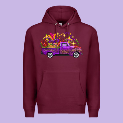 Mardi Gras Leopard Truck Premium Hoodie Designed By Fadigitalartstudio