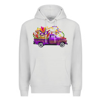 Dove Grey Mardi Gras Leopard Truck Premium Hoodie - FaDigitalArtStudio