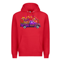 Red Mardi Gras Leopard Truck Premium Hoodie - FaDigitalArtStudio