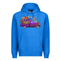 True Royal Mardi Gras Leopard Truck Premium Hoodie - FaDigitalArtStudio