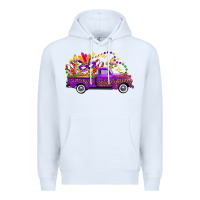 White Mardi Gras Leopard Truck Premium Hoodie - FaDigitalArtStudio