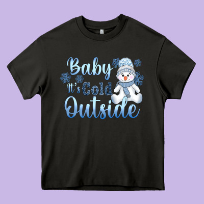 Baby It's Cold Outside Heavy Core Tee Designed By Adodesignshop