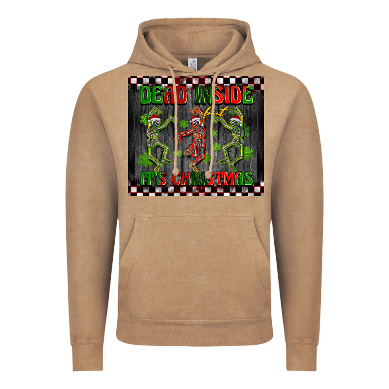 Dead Inside But It's Christmas Dancing Skeletons Vintage Hoodie by BarkalooDesign | Teevron