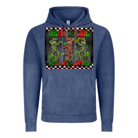 Vintage Denim dead inside but it's Christmas dancing skeletons Vintage Hoodie - BarkalooDesign