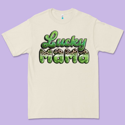 Lucky Mama Premium Tee Designed By Maliassmallbusiness