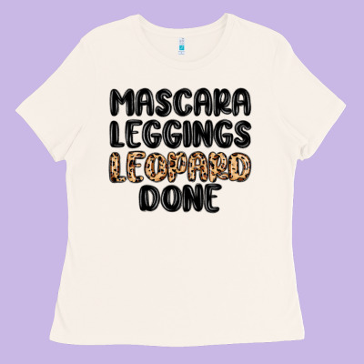 Mascara Leopard Done Ladies Tee Designed By Maliassmallbusiness