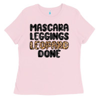 Bubblegum Pink mascara leopard done Ladies Tee - MaliasSmallBusiness